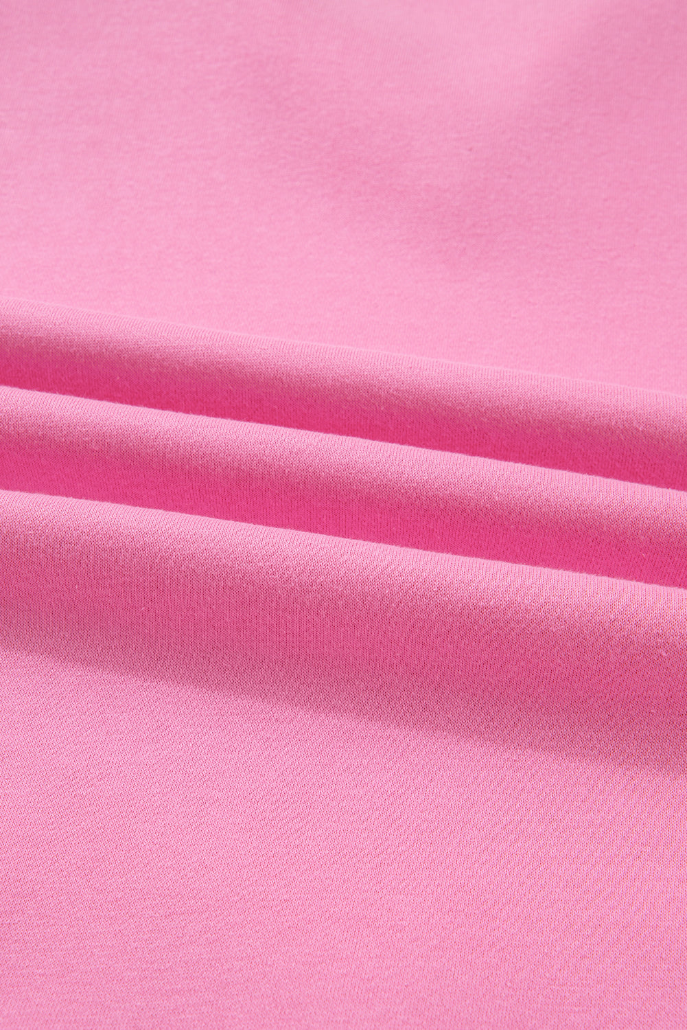 Pink Plus Size Contrast Polo Collar Floral Patchwork Elastic Cuffs Long Sleeve Top