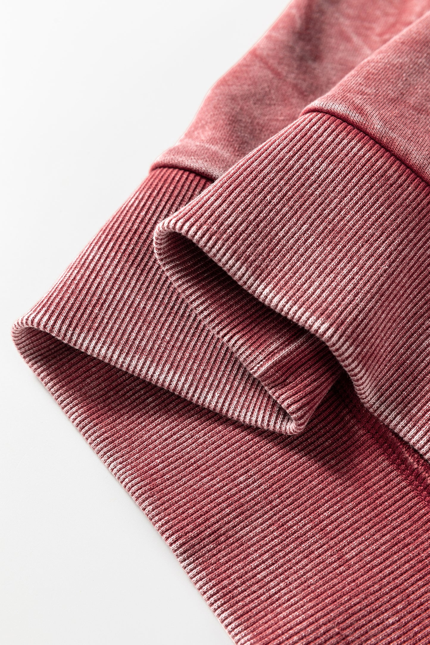 Mineral Red saved by grace Letter Embroidery Mineral Wash Loose Sweatshirt