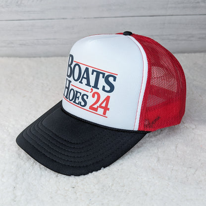 Boats Hoes 24 on Foam Trucker Hat