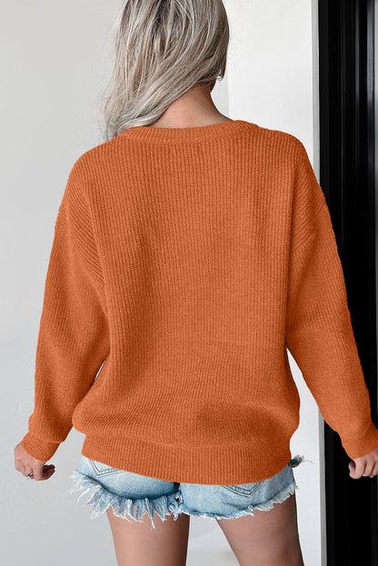 Flamingo Hello Pumpkin Graphic Sweater