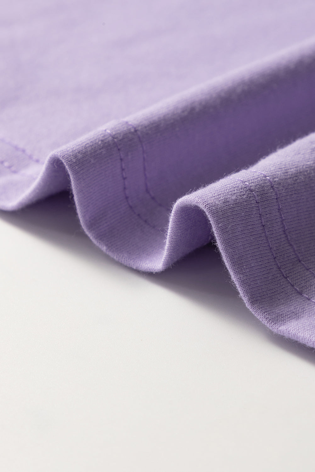 Wisteria Casual Plain Crew Neck Tee