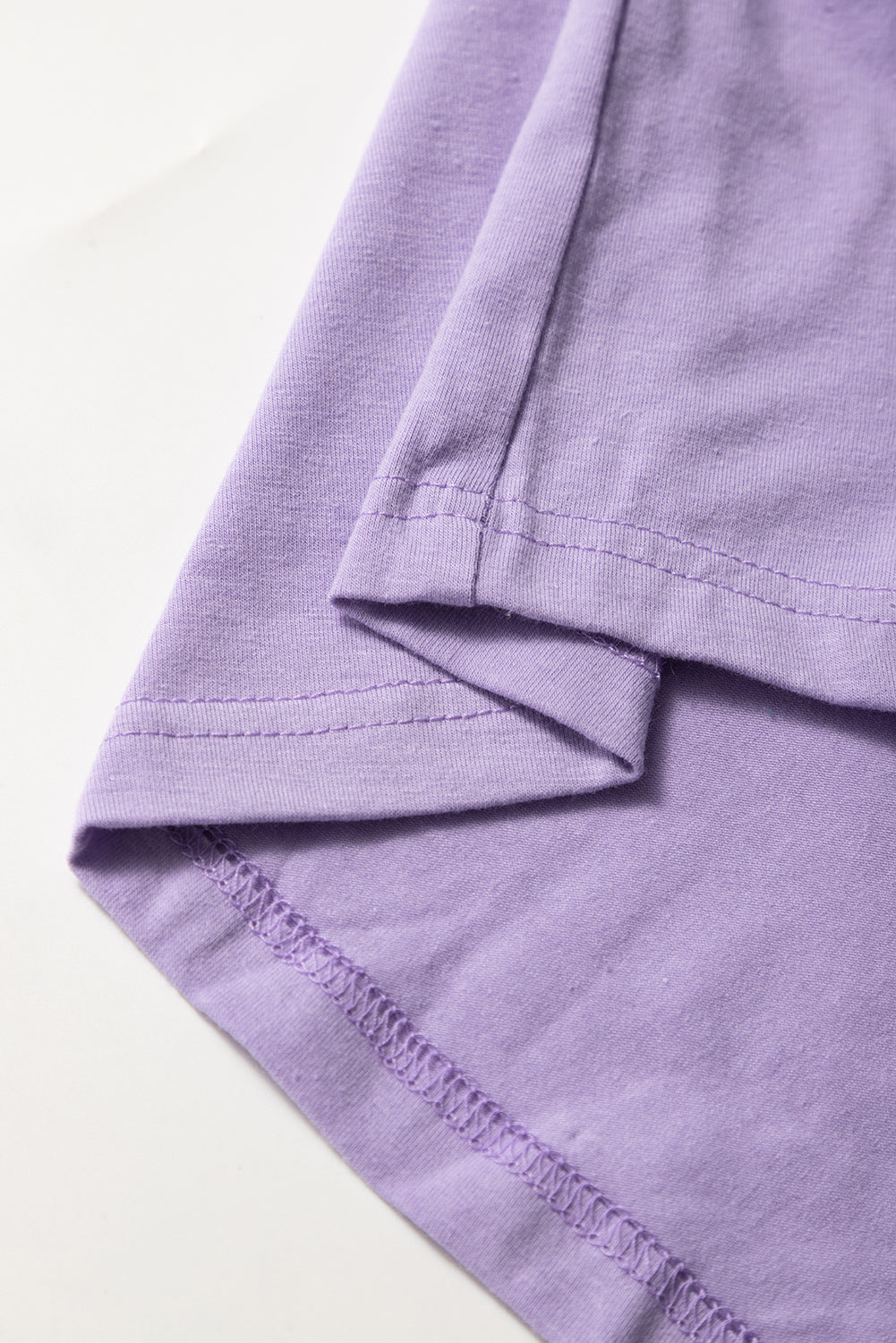 Wisteria Casual Plain Crew Neck Tee