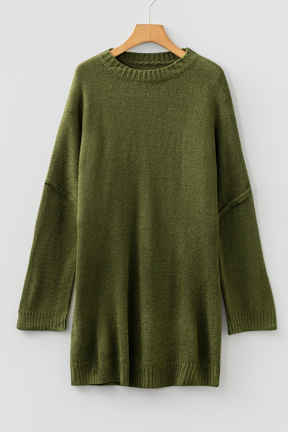 Four Leaf Clover Oversize Drop Shoulder Slouchy Sweater Dress
