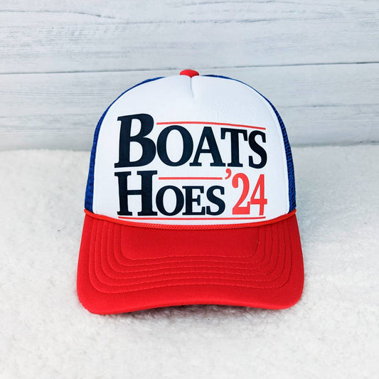 Boats Hoes 24 on Foam Trucker Hat