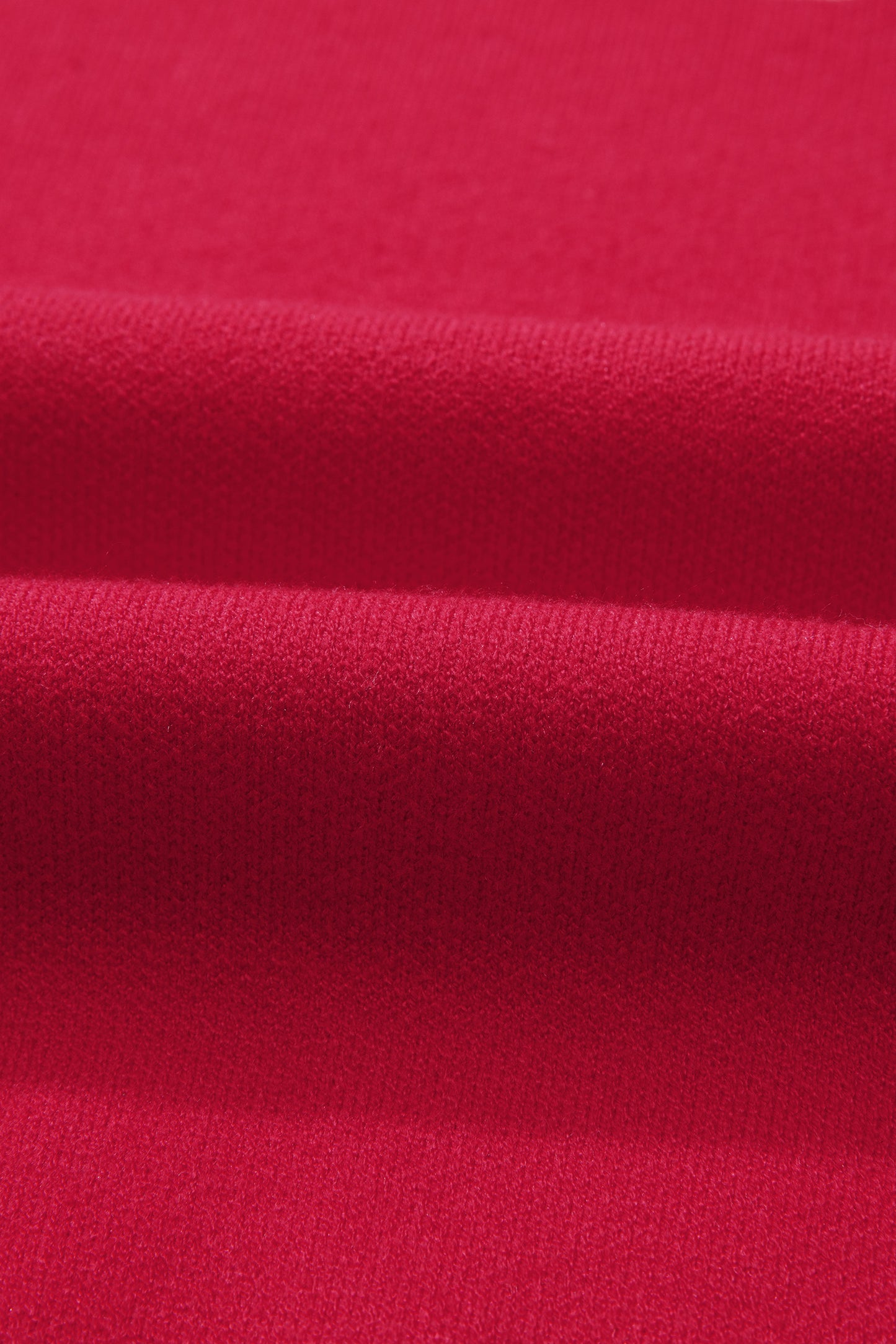 Fiery Red HO HO HO MERRY CHRISTMAS Drop Shoulder Loose Sweater