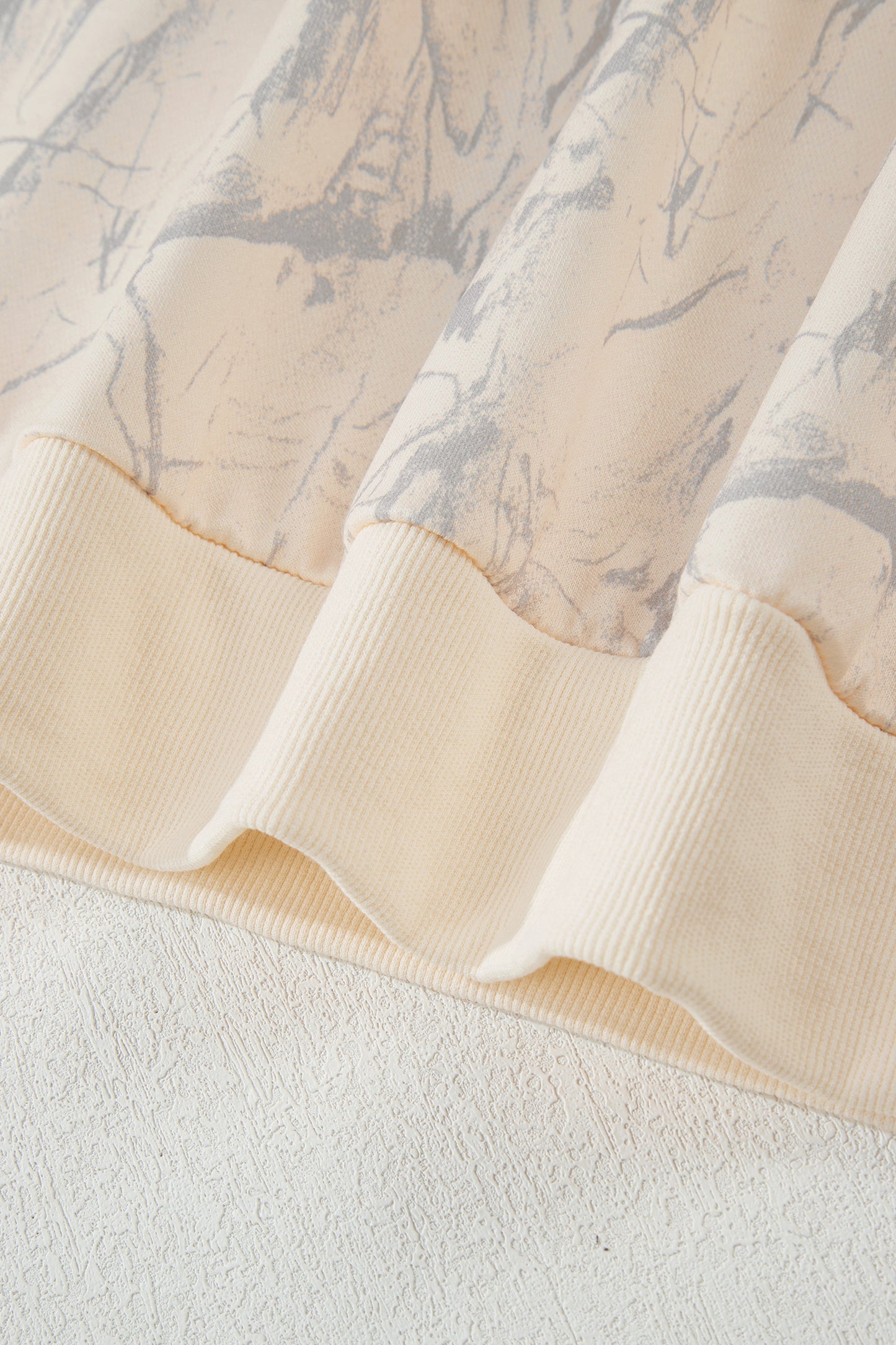 Khaki Camo Mock Neck Baggy Sweatshirt