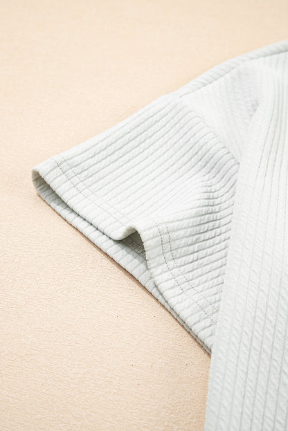 Light Grey Textured Loose T Shirt